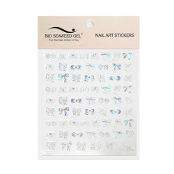 Cute Bows Nail Art Stickers - Bio Seaweed Gel USA