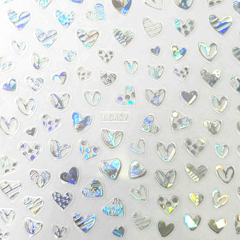 Cute Heart Nail Art Stickers - Bio Seaweed Gel USA