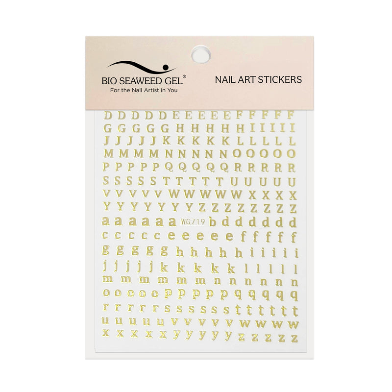 Cute Letters & Numbers Nail Art Stickers - Bio Seaweed Gel USA