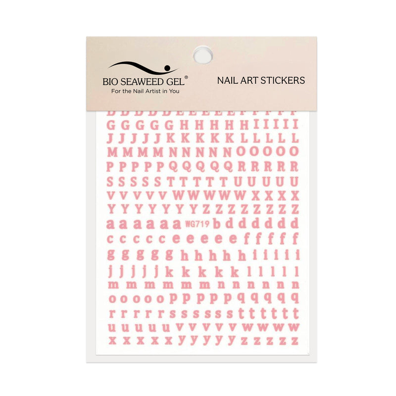 Cute Letters & Numbers Nail Art Stickers - Bio Seaweed Gel USA