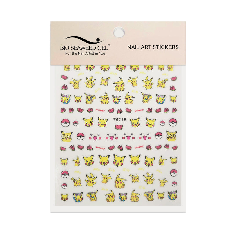 Electric Mouse Nail Art Stickers - Bio Seaweed Gel USA