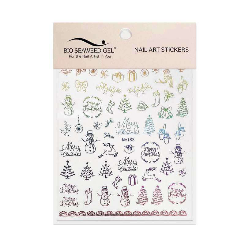 Holiday Nail Art Stickers - Bio Seaweed Gel USA