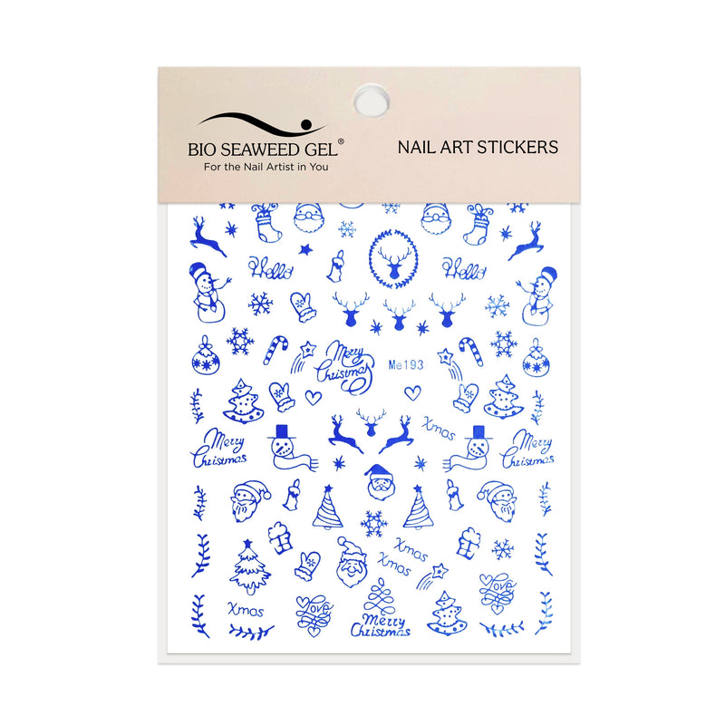 Holiday Nail Art Stickers - Bio Seaweed Gel USA