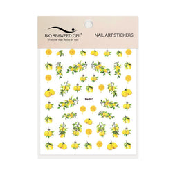 Lemon Nail Art Stickers - Bio Seaweed Gel USA