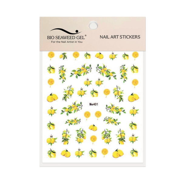 Lemon Nail Art Stickers - Bio Seaweed Gel USA