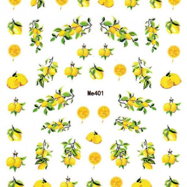 Lemon Nail Art Stickers - Bio Seaweed Gel USA