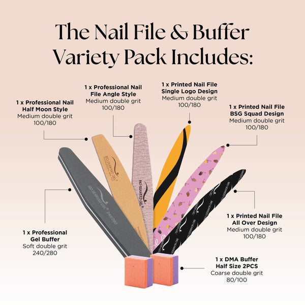 Nail File & Buffer Variety Pack - Bio Seaweed Gel USA