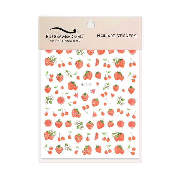 Summer Fruits Nail Art Stickers - Bio Seaweed Gel USA